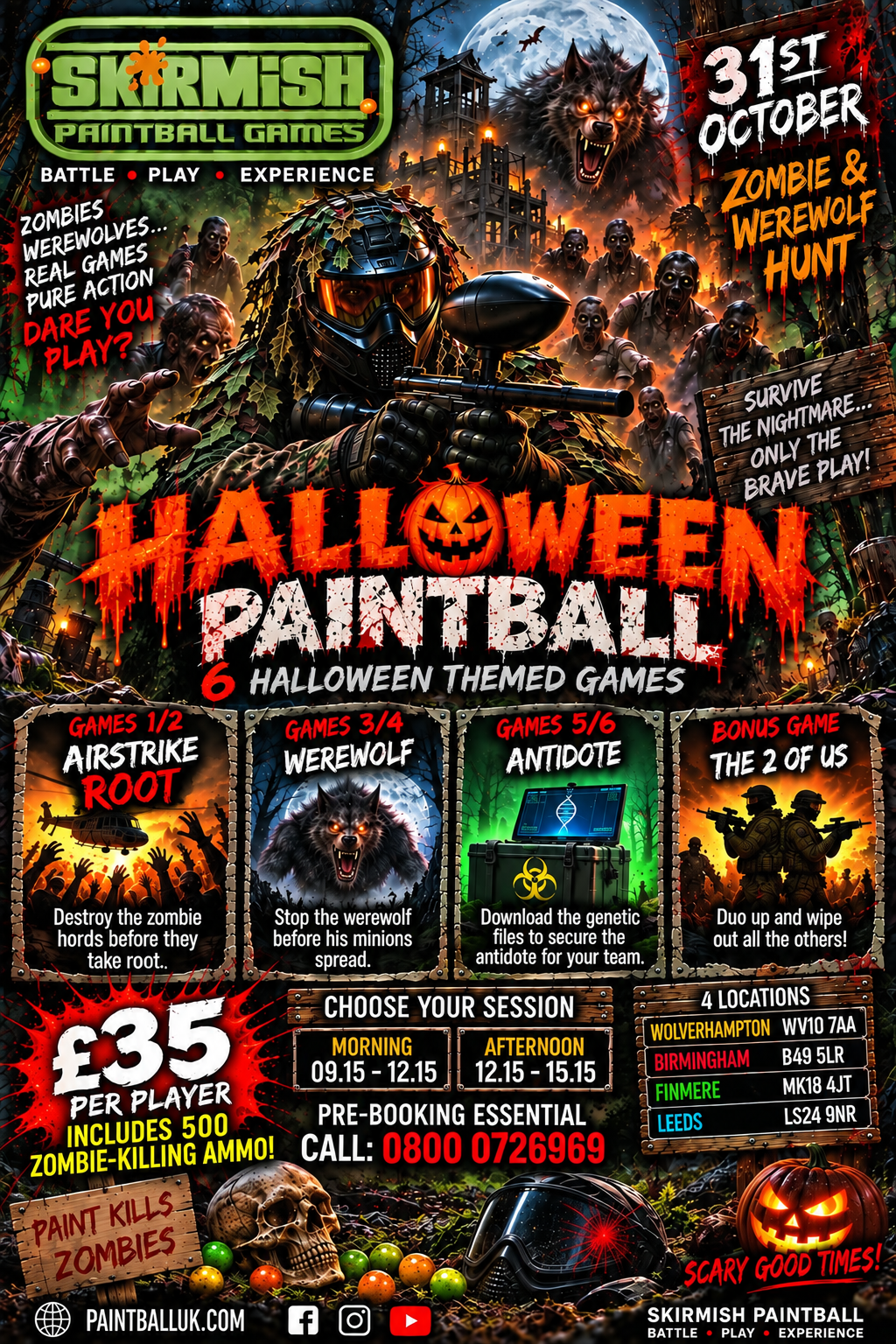 Halloween Paintball Event 31st October 2026