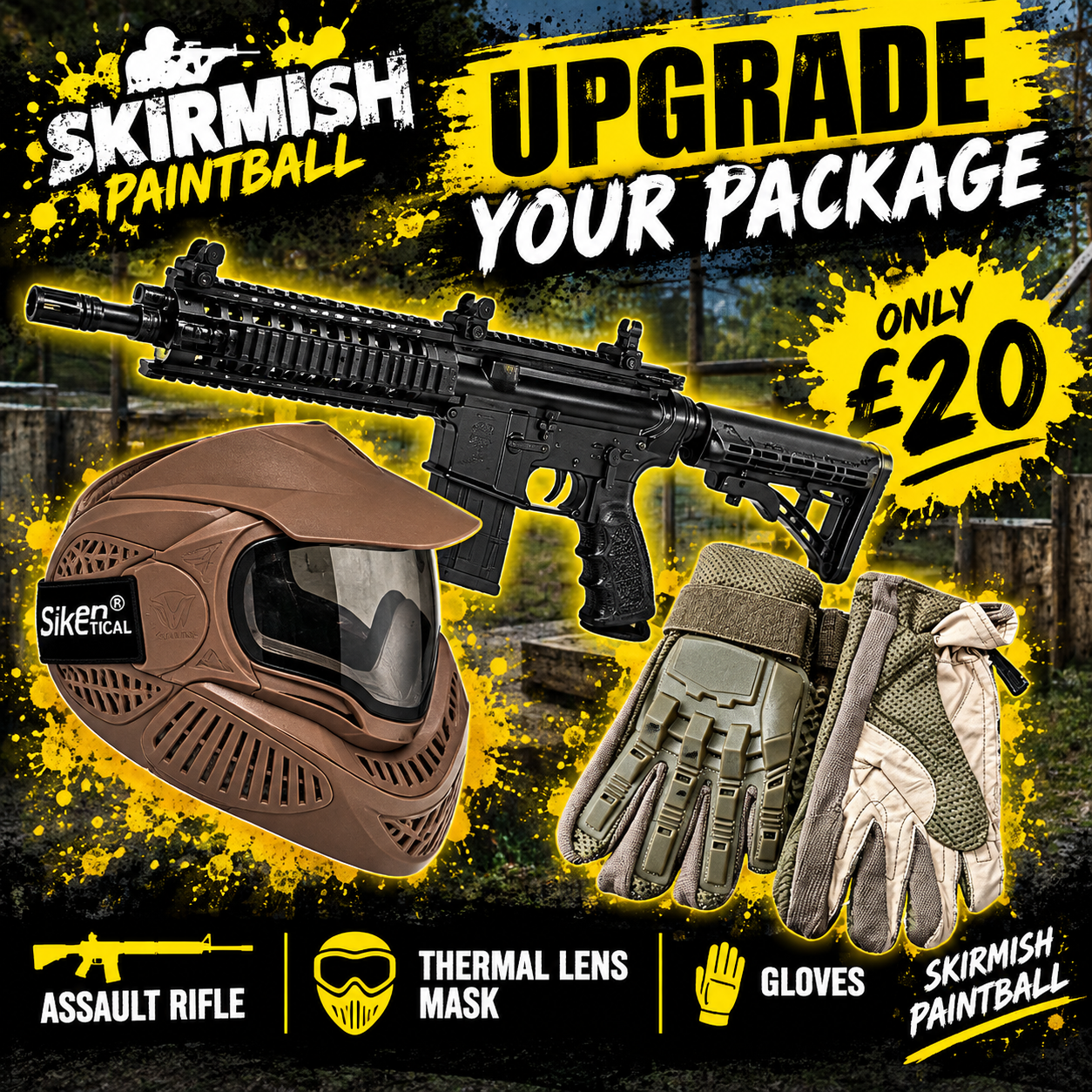 Upgrade your paintball gun package
