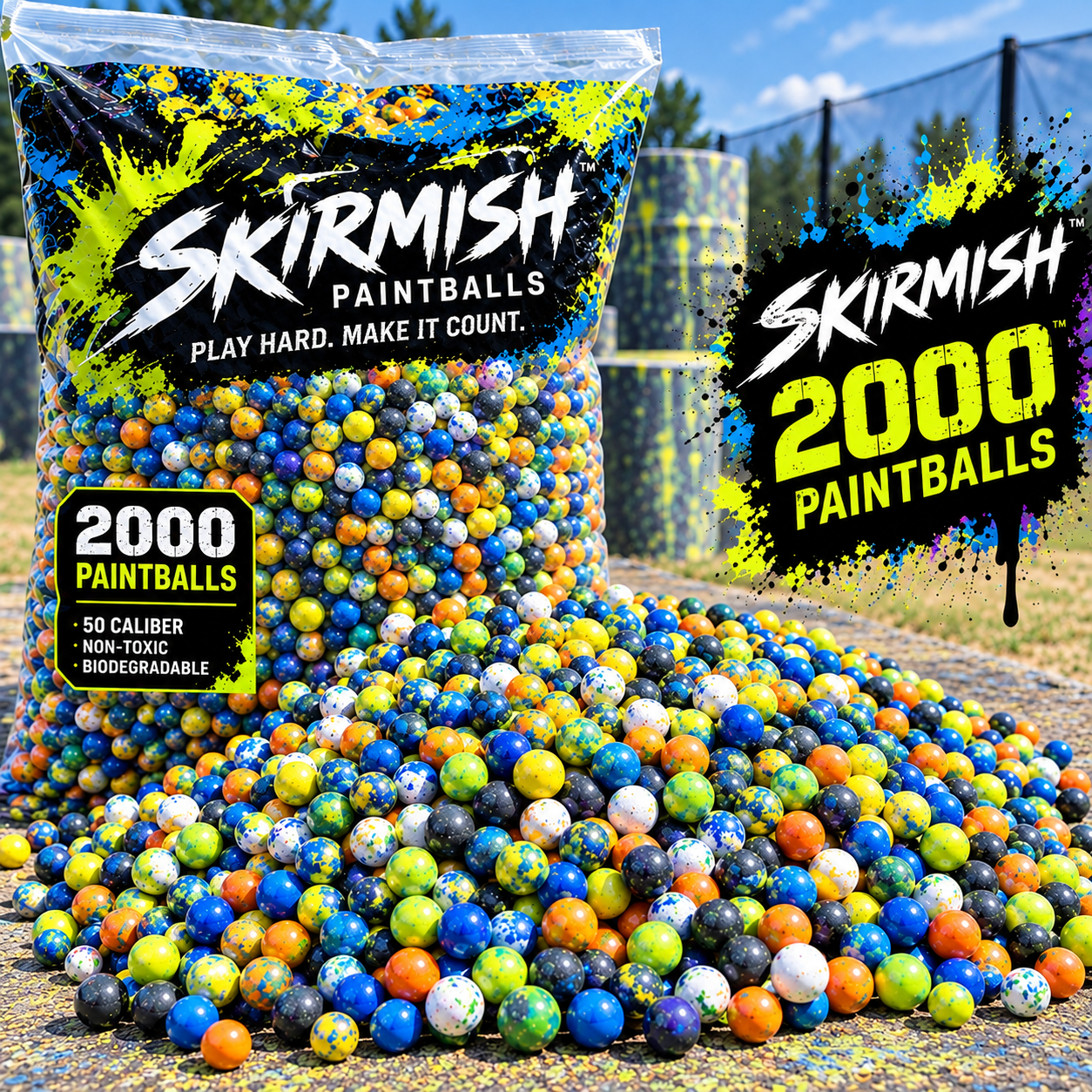 2,000 paintballs