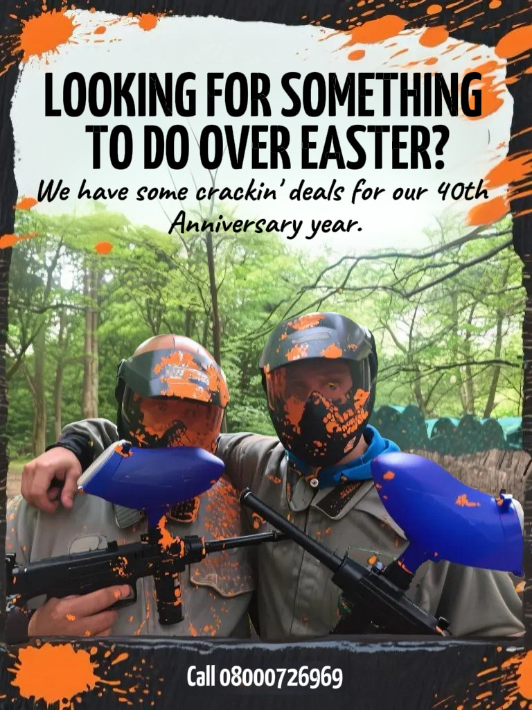 Paintballing at Easter